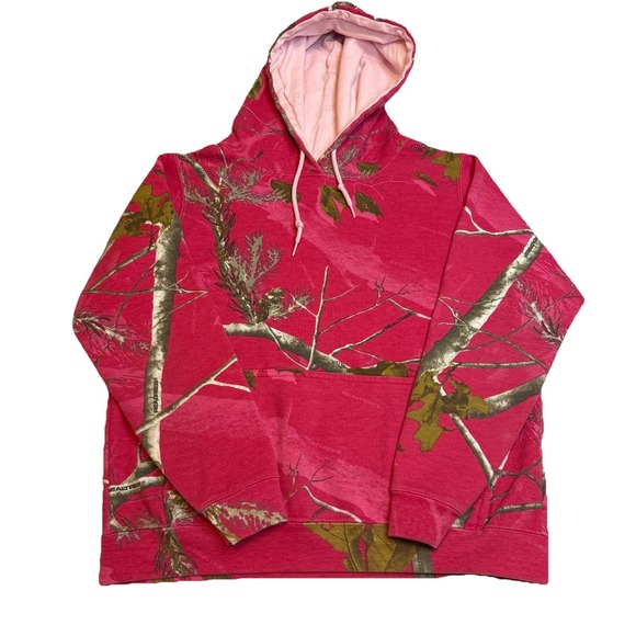 Realtree Hoodie Women's Size S Pink Camo Hunting Outdoor Hooded  Sweatshirt Warm - Picture 2 of 10